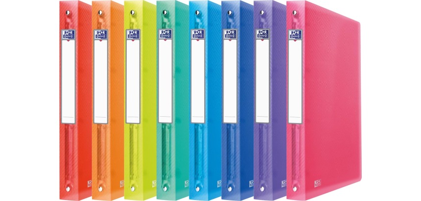 Oxford Urban ringmap, ft A4, uit PP, 4 O-ringen van 30 mm, rug van 4 cm, geassorteerde kleuren