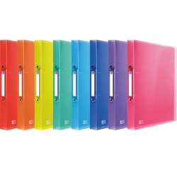 Oxford Urban classeur, ft A4, en PP, 2 anneaux en O de 30 mm, dos de 4 cm, couleurs assorties