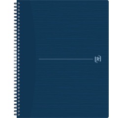 Oxford Origin cahier spiralé, ft A4+, 140 pages, quadrillé 5 mm, bleu