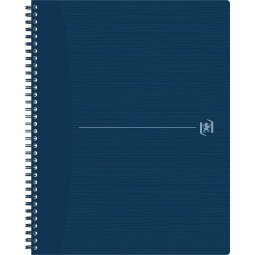 Oxford Origin spiraalschrift, ft A4+, 140 bladzijden, geruit 5 mm, blauw