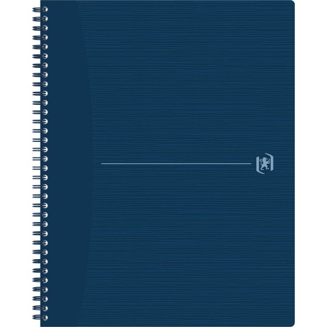 Oxford Origin spiraalschrift, ft A4+, 140 bladzijden, geruit 5 mm, blauw