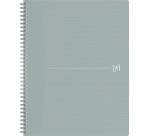 Oxford Origin spiral notebook, A4+ size, 140 pages, 5 mm squared, gray