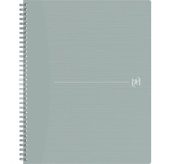 Oxford Origin cahier spiralé, ft A4+, 140 pages, quadrillé 5 mm, gris