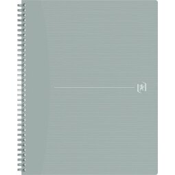 Oxford Origin cahier spiralé, ft A4+, 140 pages, quadrillé 5 mm, gris