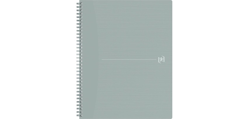 Oxford Origin cahier spiralé, ft A4+, 140 pages, quadrillé 5 mm, gris