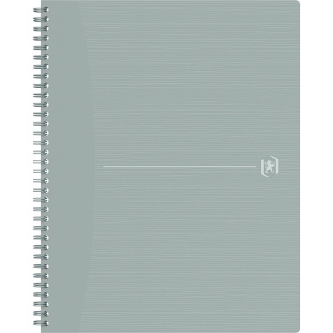 Oxford Origin cahier spiralé, ft A4+, 140 pages, quadrillé 5 mm, gris