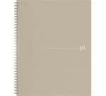 Oxford Origin spiraalschrift, ft A4+, 140 bladzijden, geruit 5 mm, zand