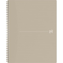 Oxford Origin spiraalschrift, ft A4+, 140 bladzijden, geruit 5 mm, zand