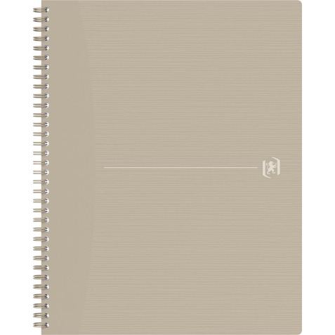Oxford Origin spiraalschrift, ft A4+, 140 bladzijden, geruit 5 mm, zand