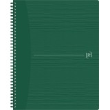 Oxford Origin spiraalschrift, ft A4+, 140 bladzijden, geruit 5 mm, groen