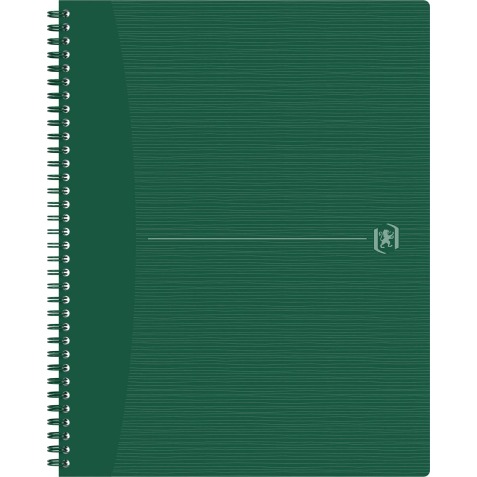 Oxford Origin spiraalschrift, ft A4+, 140 bladzijden, geruit 5 mm, groen