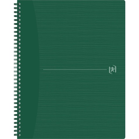 Oxford Origin spiraalschrift, ft A4+, 140 bladzijden, geruit 5 mm, groen