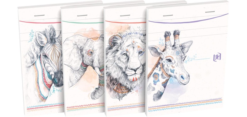 Oxford Boho Spirit carnet de notes, ft A6, 160 pages, ligné, couleurs assorties