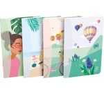 Oxford Horizons carnet de notes, ft 9 x 14 cm, 60 pages, ligné, couleurs assorties