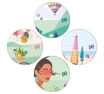 Oxford Horizons carnet de notes, ft 9 x 14 cm, 60 pages, ligné, couleurs assorties