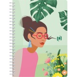 Oxford Horizons cahier spiralé, ft A5, 120 pages, quadrillé 5 mm, couleurs assorties