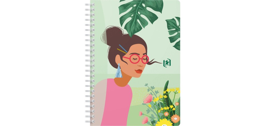 Oxford Horizons spiraalschrift, ft A5, 120 bladzijden, geruit 5 mm, geassorteerde kleuren
