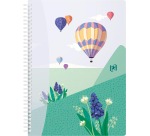 Oxford Horizons spiraalschrift, ft B5, 120 bladzijden, geruit 5 mm, geassorteerde kleuren