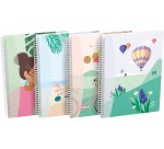 Oxford Horizons spiraalschrift, ft B5, 120 bladzijden, geruit 5 mm, geassorteerde kleuren