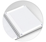 Oxford Horizons spiraalschrift, ft B5, 120 bladzijden, geruit 5 mm, geassorteerde kleuren