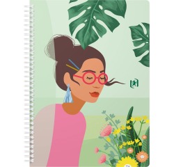 Oxford Horizons cahier spiralé, ft B5, 120 pages, quadrillé 5 mm, couleurs assorties