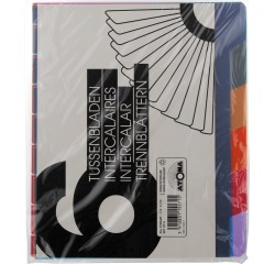 Atoma intercalaires, pour cahiers A5+, en PP, jeu de 6 pièces, couleurs assorties