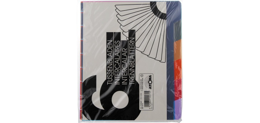 Atoma Einlageblätter, für A5+ Hefte, aus PP, Satz von 6 Stück, verschiedene Farben