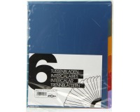 Atoma intercalaires, pour cahiers A4+, 2 pochettes, en PP, jeu de 6 pièces, couleurs assorties