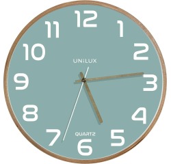 Wandklok met quartzhorloge 'BALTIC' blauw