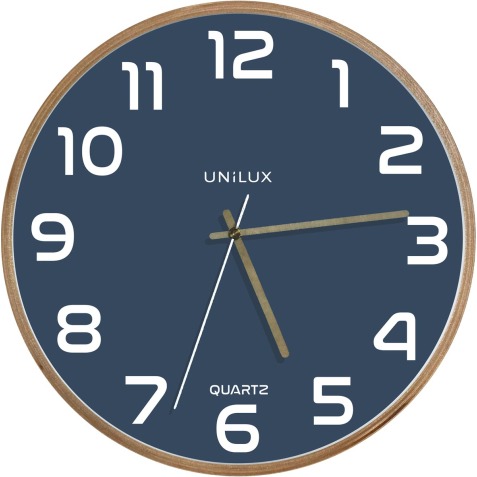 Wandklok met quartzhorloge 'BALTIC' blauw