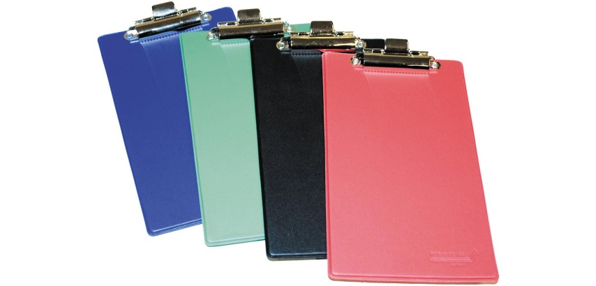 Aurora Klemmbrett, einfaches Modell, für Format 11 x 18,5 cm, assortierte Farben
