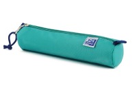 Pennenetui Oxford rond turquoise