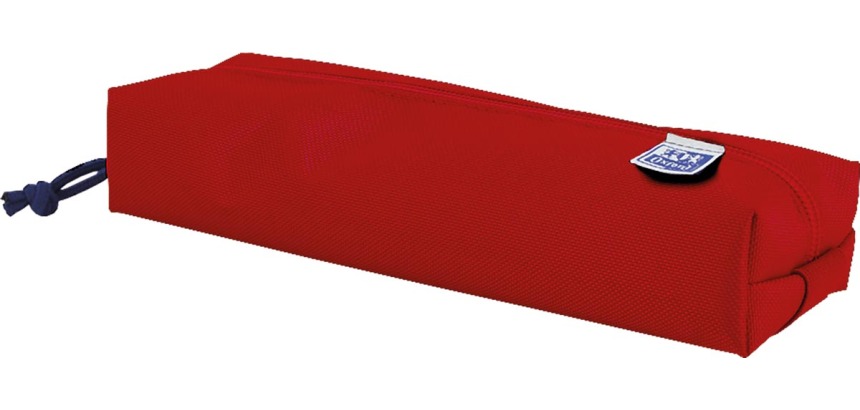 Pennenetui Oxford rechthoek rood