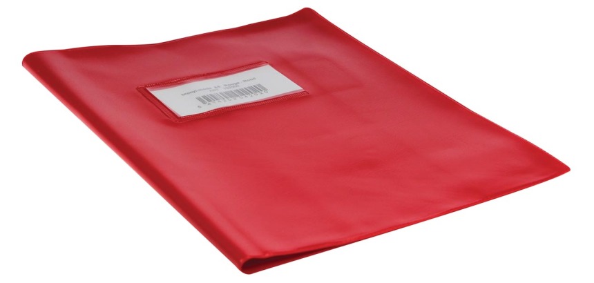Bronyl schriftomslag ft 16,5 x 21 cm (schrift), rood