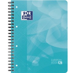 Cahier Oxford Projectbook School A4+ ligné 4 perf 240 pages 80g aqua