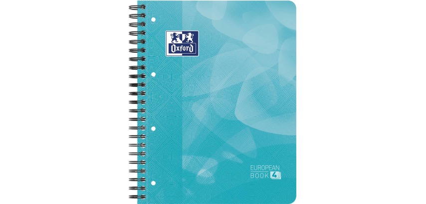 Oxford Projectbook Schulheft A4+ liniert 4-fach gelocht 240 Seiten 80g aqua