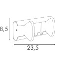 Unilux muurkapstok Aurora, wit, 2 haken
