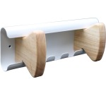 Unilux muurkapstok Aurora, wit, 2 haken