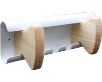 Unilux portemanteau mural Aurora, blanc, 2 crochets