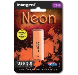 Integral Neon USB 3.0 stick, 32 GB, oranje