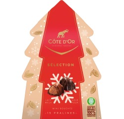 Côte d'or chocolade Selection kerstboom, doos van 130 g