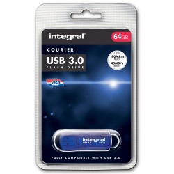 Integral courier - usb flash drive - 64 gb