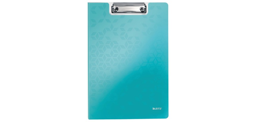Leitz WOW plaque à pince avec couverture, ft A4, bleu glacier