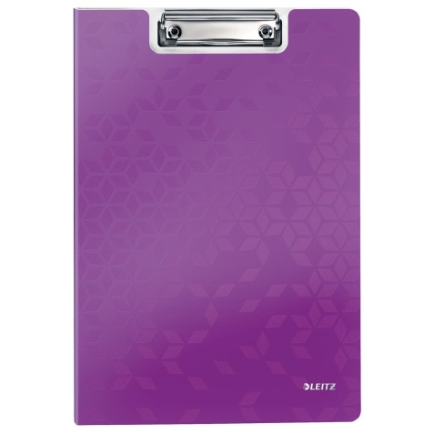 Leitz WOW plaque à pince avec couverture, ft A5, violet