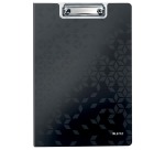 Leitz WOW plaque à pince avec couverture, ft A4, noir