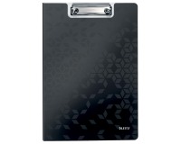 Leitz WOW plaque à pince avec couverture, ft A4, noir