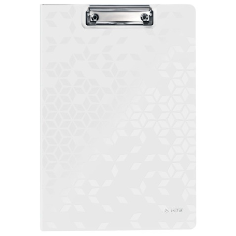 Leitz WOW plaque à pince avec couverture, ft A4, blanc