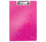 Leitz WOW klemmap met omslag, ft A4, roze