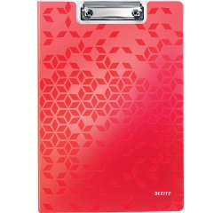 Leitz WOW plaque à pince avec couverture, ft A4, rouge