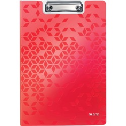 Leitz WOW plaque à pince avec couverture, ft A4, rouge